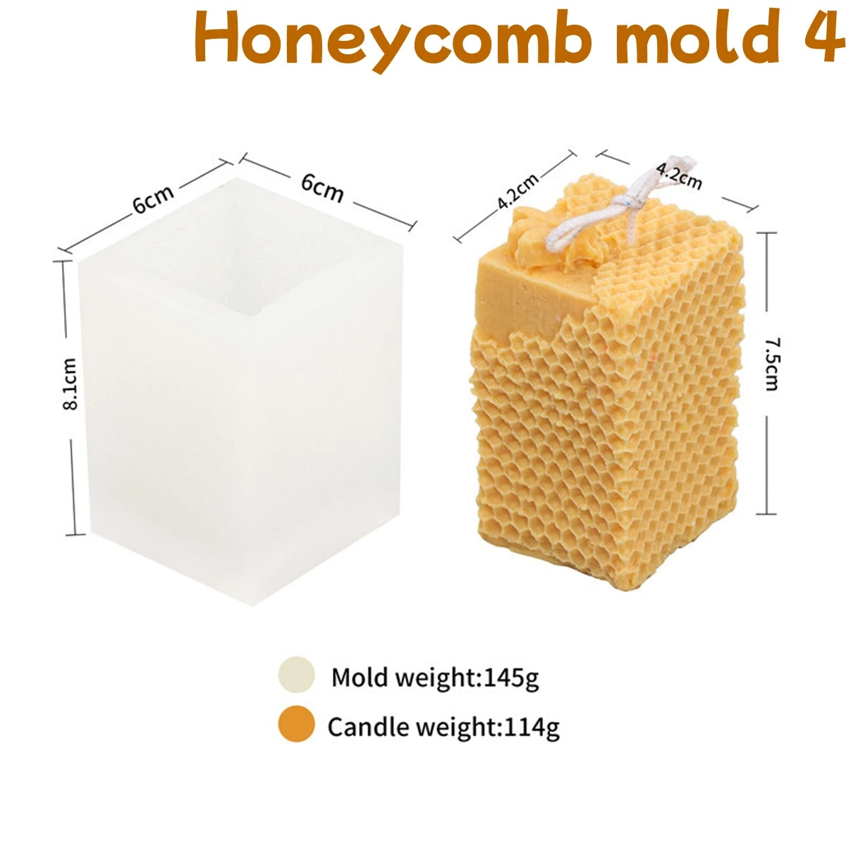 3D Bee Honeycomb Candle