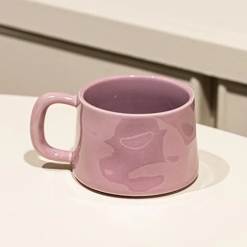 300ML Ceramic Coffee Mug with Saucer – Latte & Tea Cup