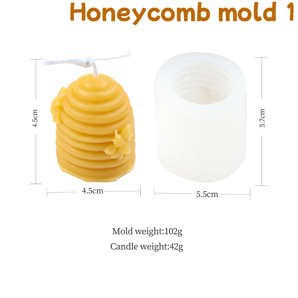 3D Bee Honeycomb Candle