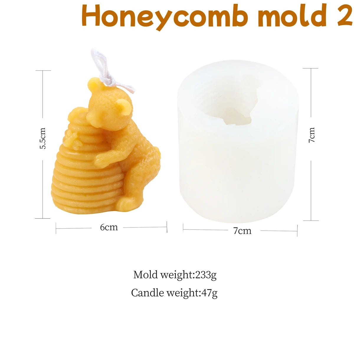 3D Bee Honeycomb Candle