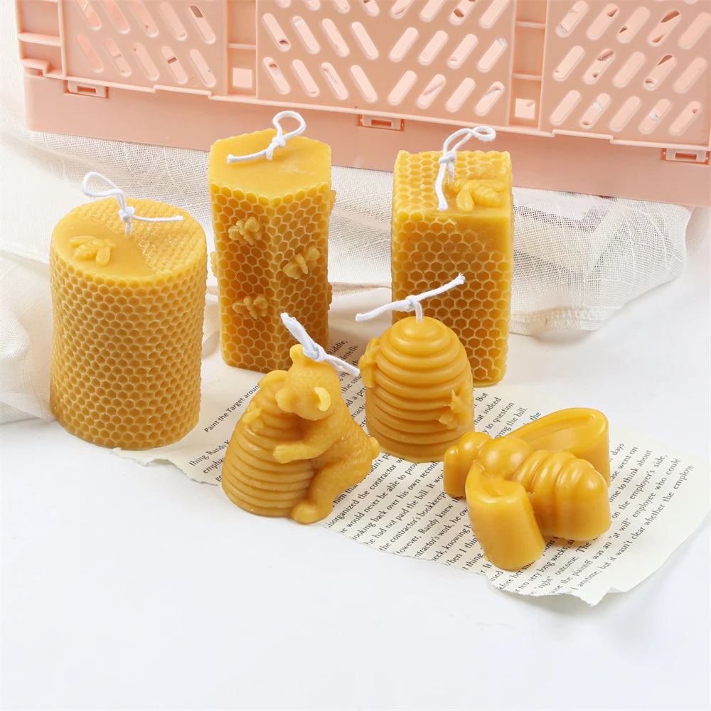 3D Bee Honeycomb Candle