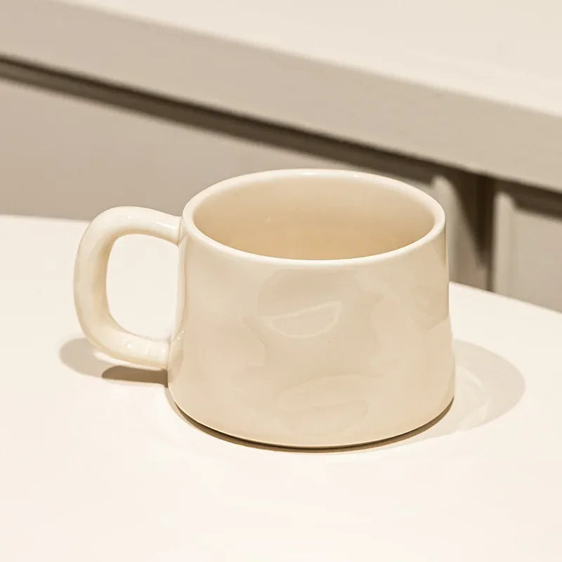 300ML Ceramic Coffee Mug with Saucer – Latte & Tea Cup