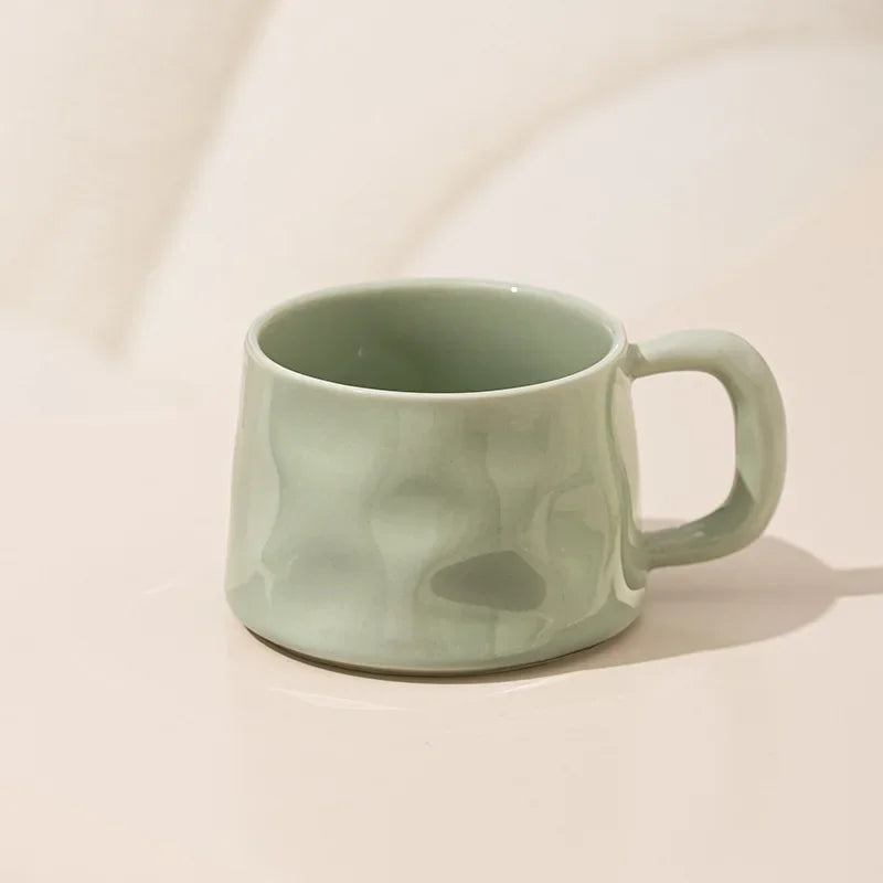 300ML Ceramic Coffee Mug with Saucer – Latte & Tea Cup