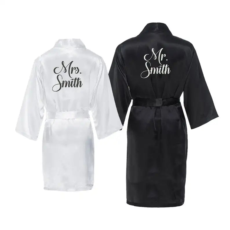 Personalized Bride & Groom Robes – Monogrammed His & Hers Set