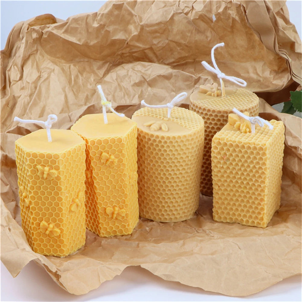 3D Bee Honeycomb Candle