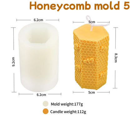 3D Bee Honeycomb Candle