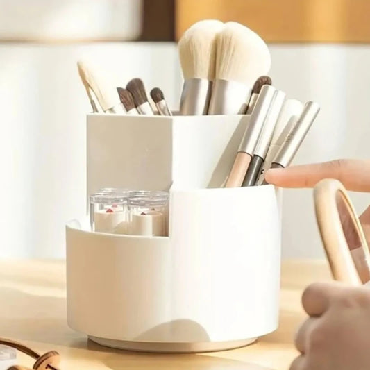 360° Rotating Desk Organizer – Large Capacity Pen & Makeup Holder