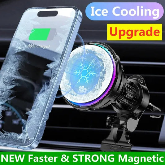Magnetic Wireless Car Charger – Fast Magsafe Phone Holder Mount