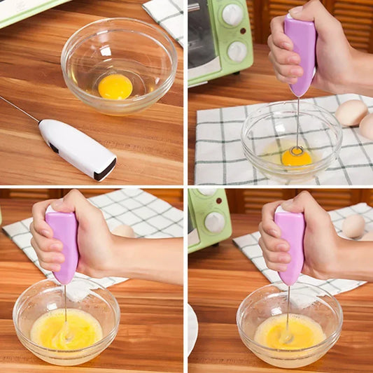 Electric Milk Frother & Egg Beater – Handheld Kitchen Whisk