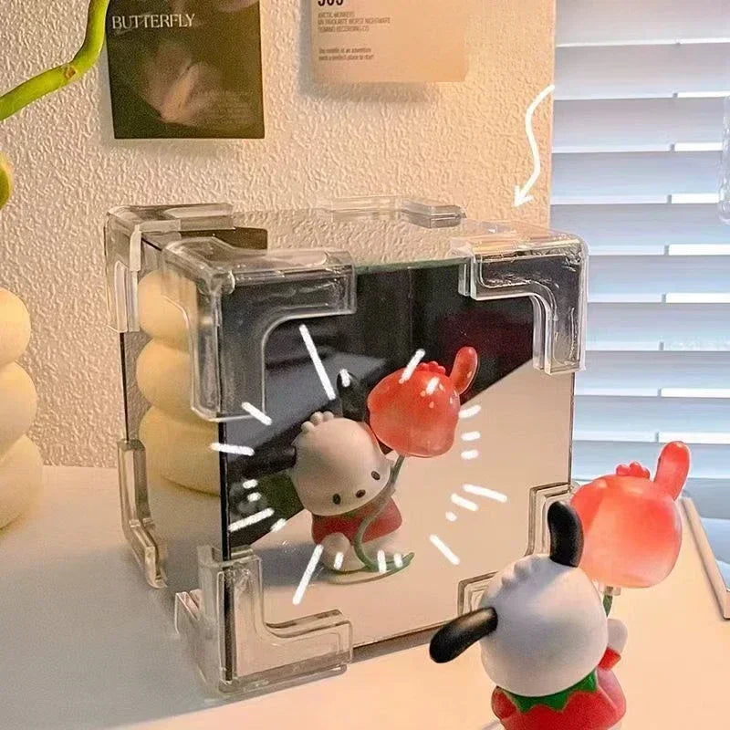 DIY Tulip Mirror Cube Lamp Simulation Flower