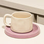 300ML Ceramic Coffee Mug with Saucer – Latte & Tea Cup