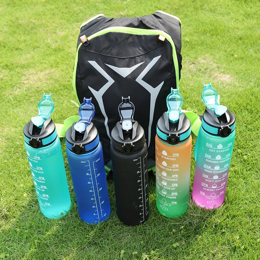 1 Liter Water Bottle Motivational Sport Water Bottle Leakproof