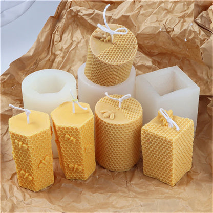 3D Bee Honeycomb Candle