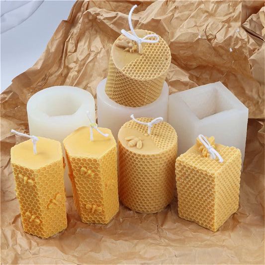 3D Bee Honeycomb Candle
