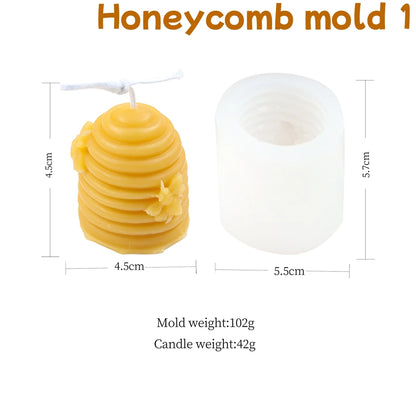 3D Bee Honeycomb Candle