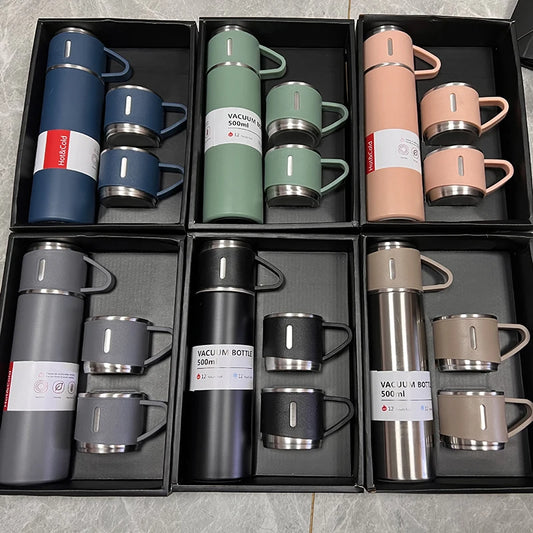 500ML Stainless Steel Vacuum Flask – Thermal Insulated Couple Bottle