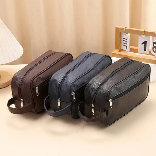 Men’s Waterproof Travel Toiletry Bag – PVC Cosmetic Organizer